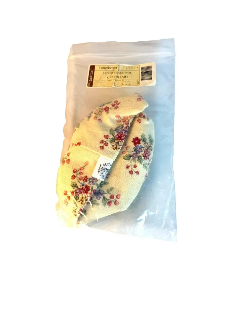 Longaberger Let Me Call You Sweatheart Floral Boquet Basket Liner #28209118